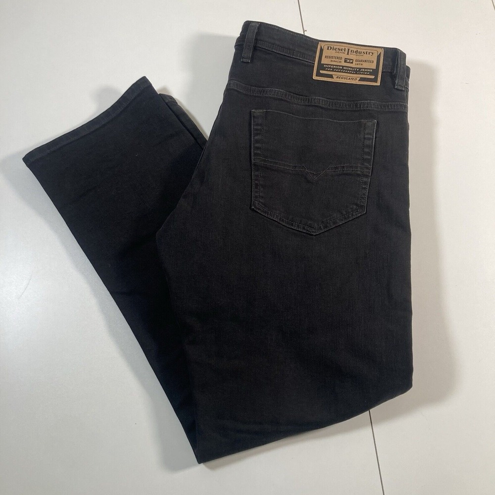NEW Diesel Jeans 38x30 Safado Straight Leg Black Denim NWT